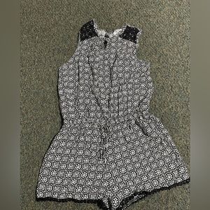 Girls Joey B Black and Whitr XL Romper